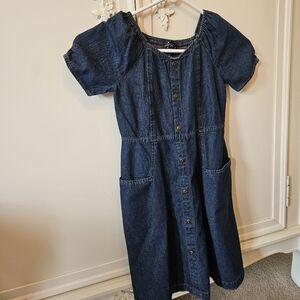 Violet Blue Jean Dress for Girls in size 6